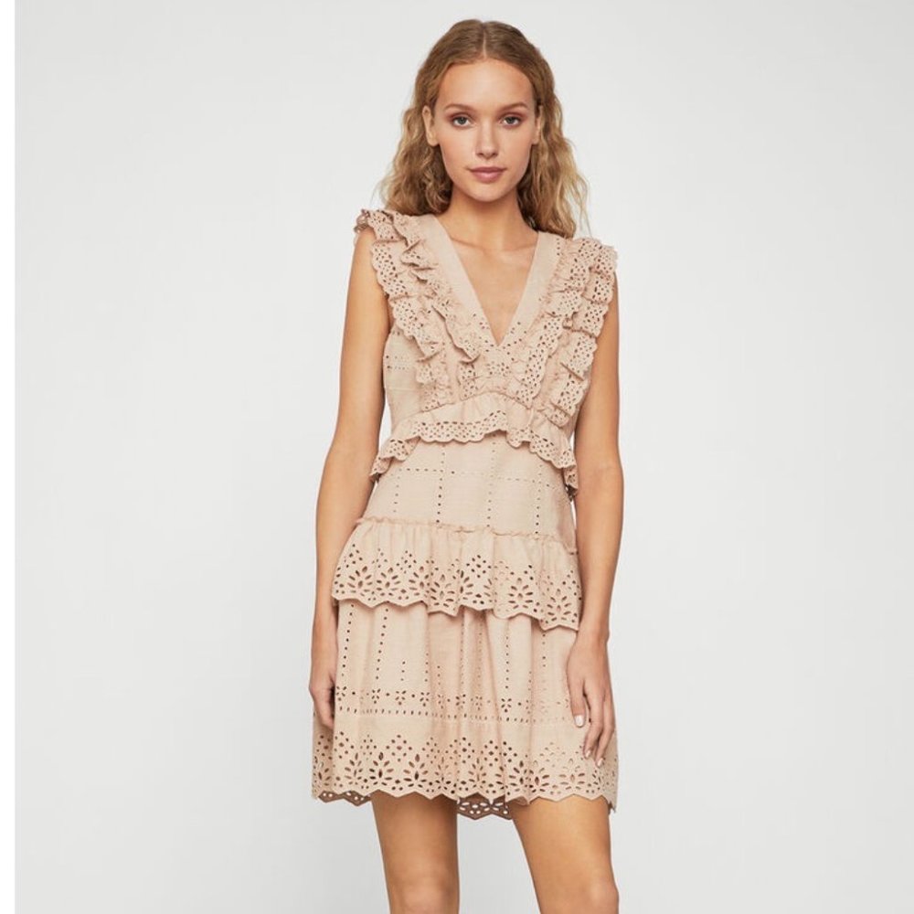 BCBGMAXZARIA Flax Eyelet Dress